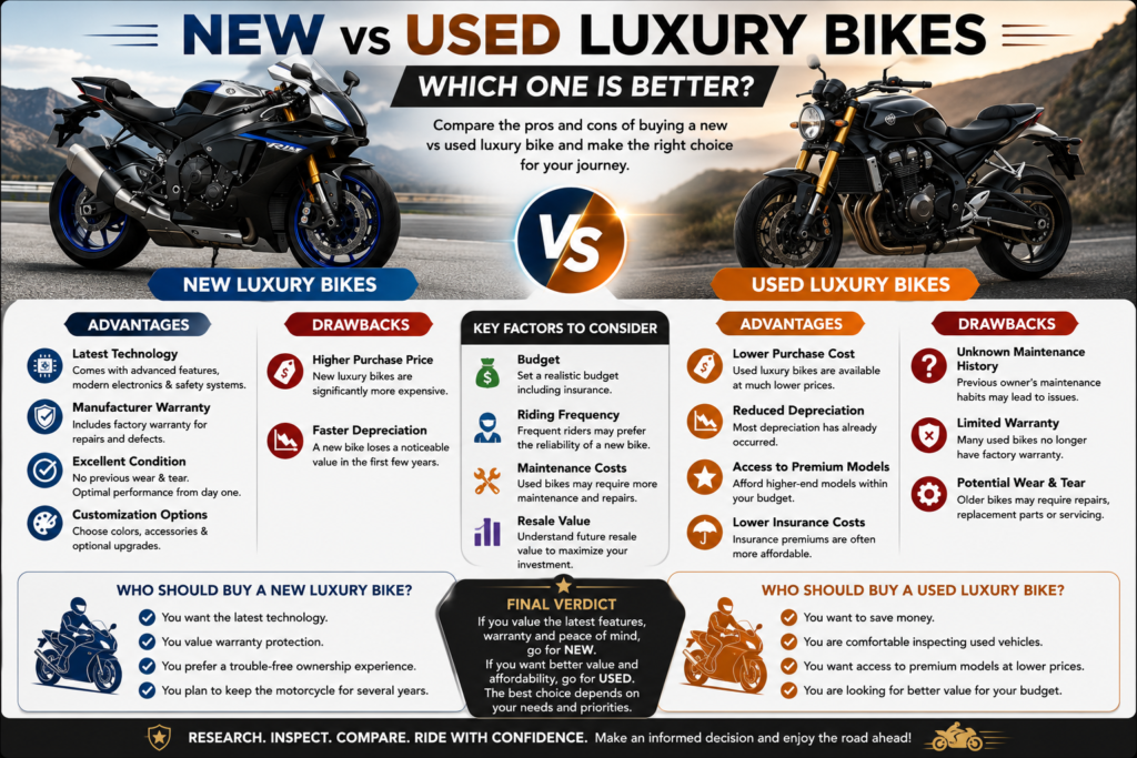 New vs Used Luxury Bikes: Which One Is Better?